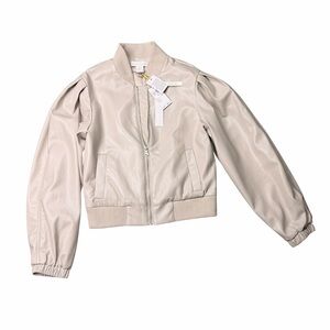House of Harlow 1960 Light Beige Bomber Jacket